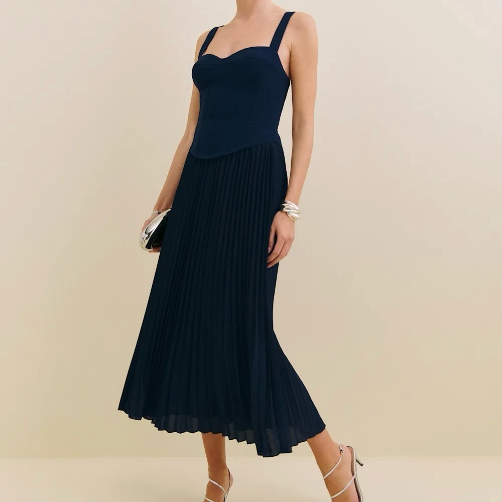 Reformation marja dress pleated dress NWT